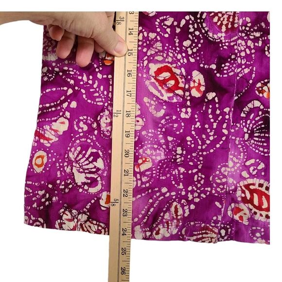 Columbia River Resort Hawaiian Shirt Women's S Purple Colorful Abstract Cotton - Picture 7 of 9